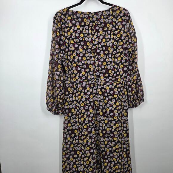 Madewell women SZ 12 Wrap-Front Maxi Dress in French Floral Maxi Prairie Daisy - Picture 5 of 7